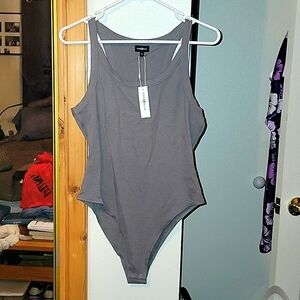 Cosabella michi tank bodysuit. Size XL. Gray.